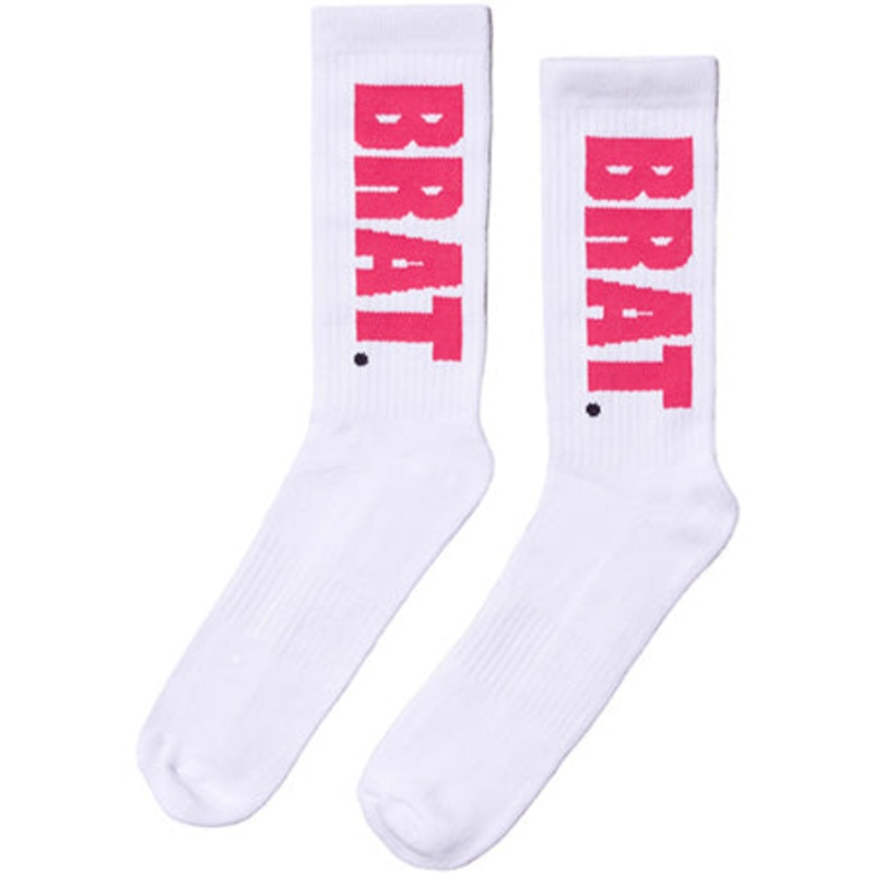 Carpet Company BRAT Crew Socks White One size fits all