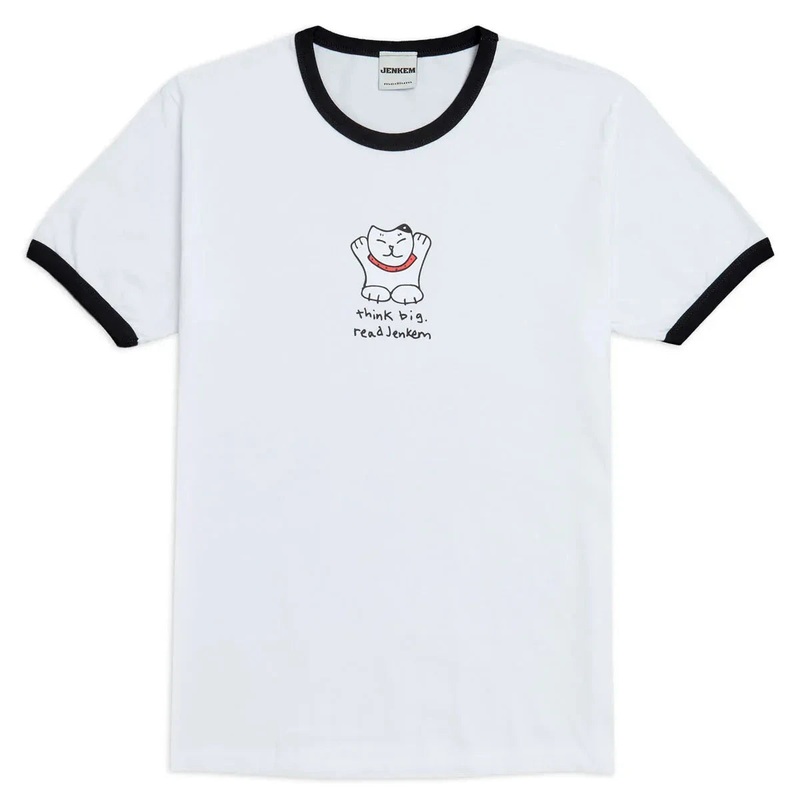 Jenkem Think Big Ringer Tee White/Black S