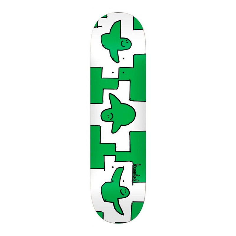 Krooked Trio Deck White Green – 8.5″