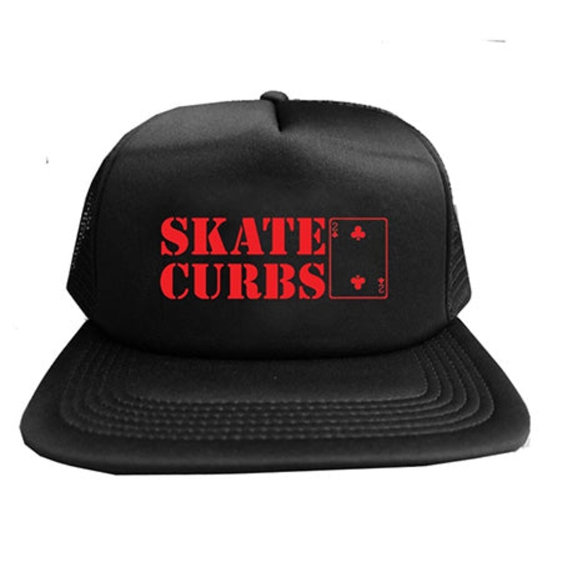 Lowcard Magazine Skate Curbs Mesh Trucker Hat Black One size fits all