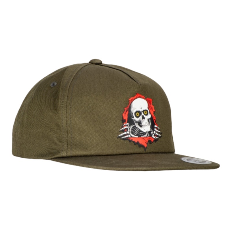 Powell Peralta Ripper “2” Snap Back Cap – Military Green OS Green