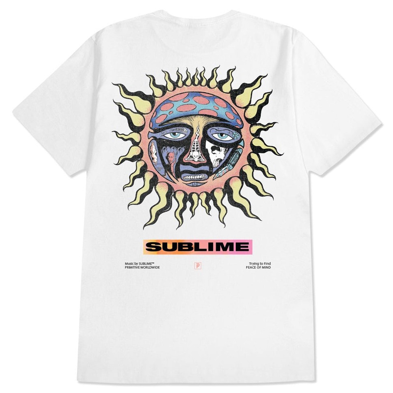 Primitive Skateboarding Sublime Arise Heavyweight T Shirt White Small