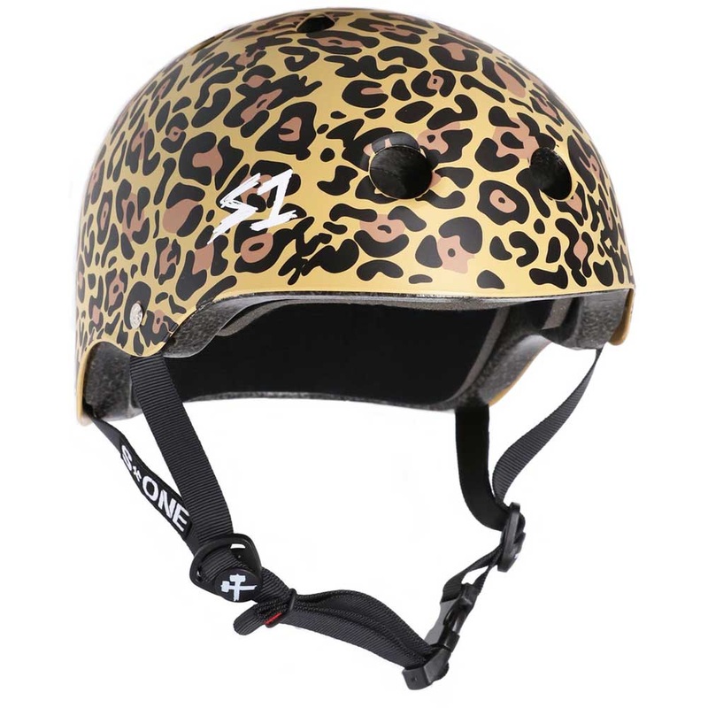 S-One S1 Lifer Skateboard Helmet Tan Leopard Print X-Small Tan Leopard Print