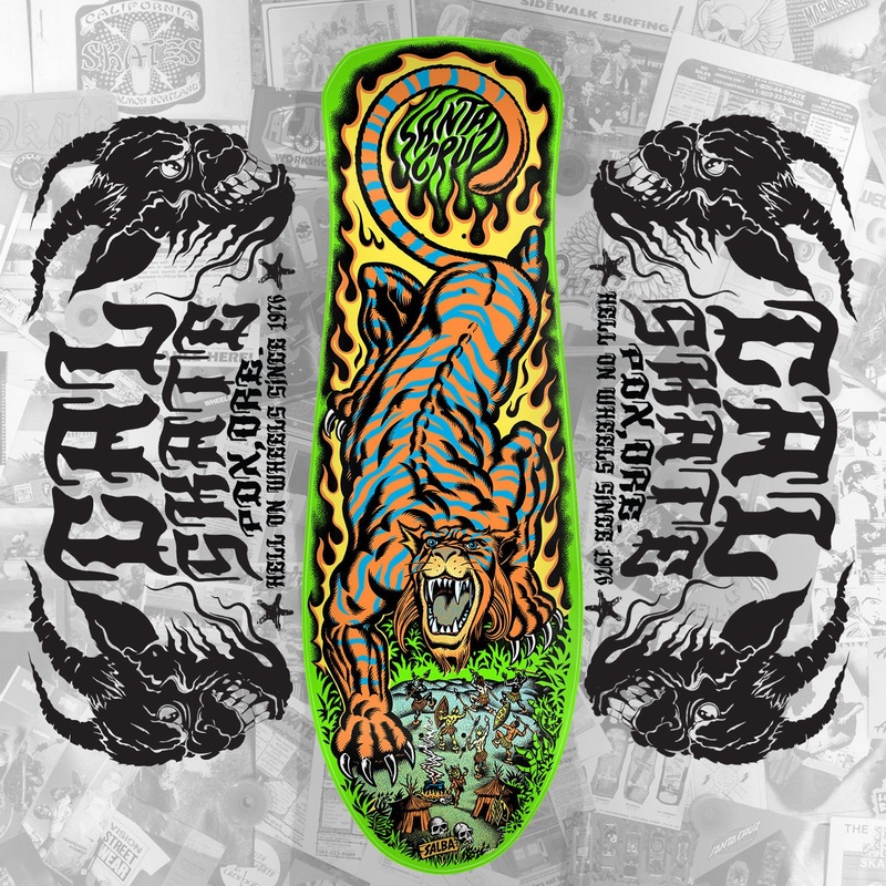Santa Cruz “Salba Tiger” Neon Green 10.3″ Deck