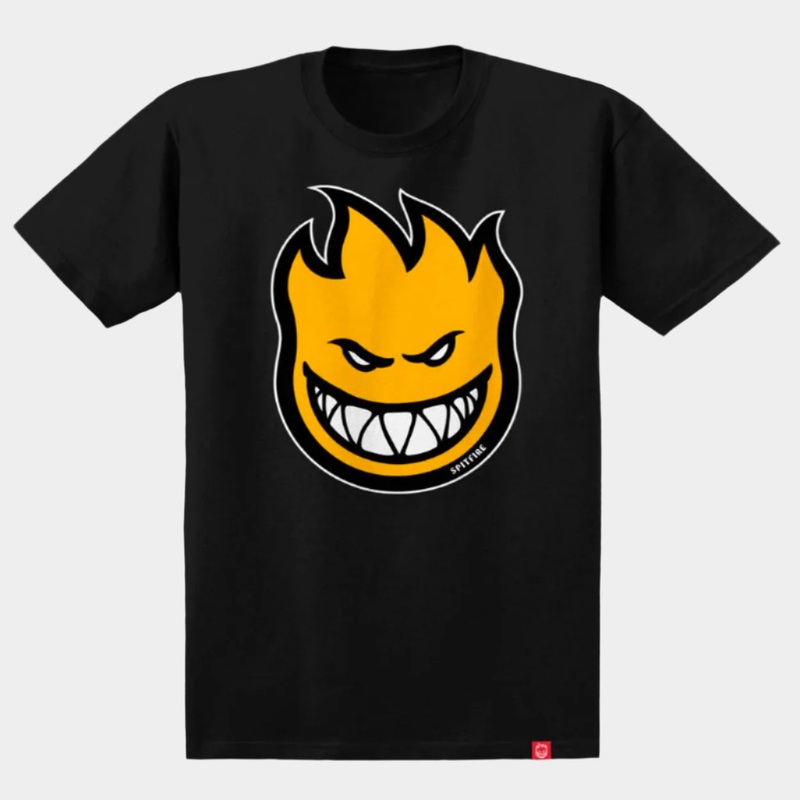 Spitfire Bighead T Shirt – Black / Gold S