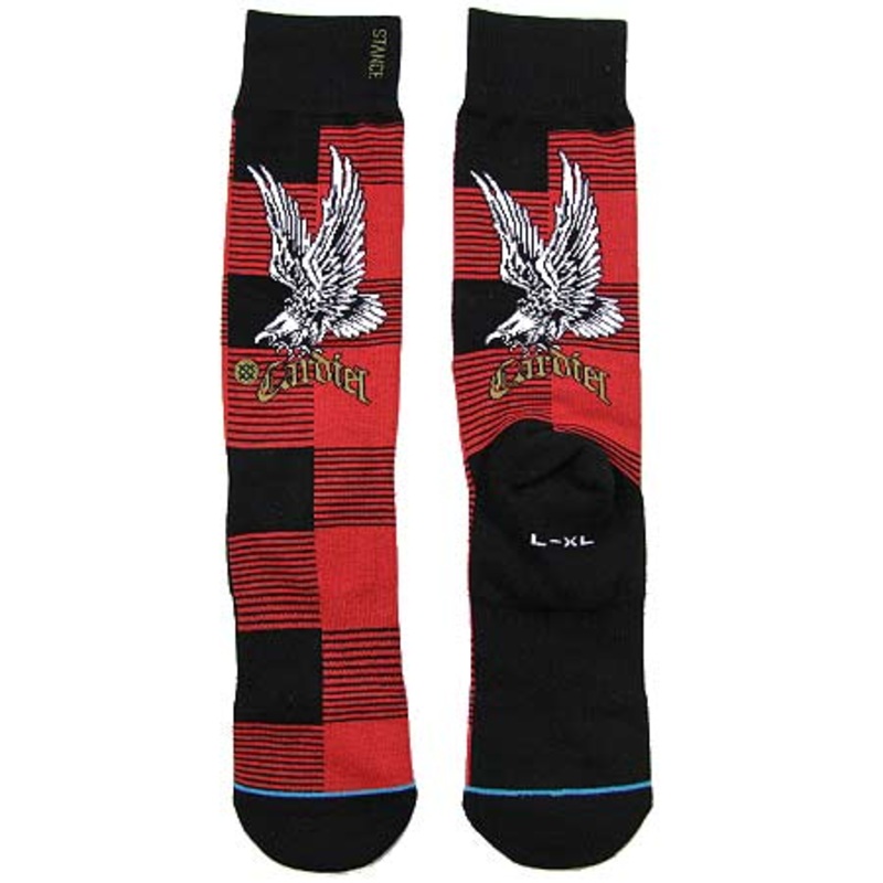 Stance John Cardiel II Crew Socks Red Large/ Extra Large