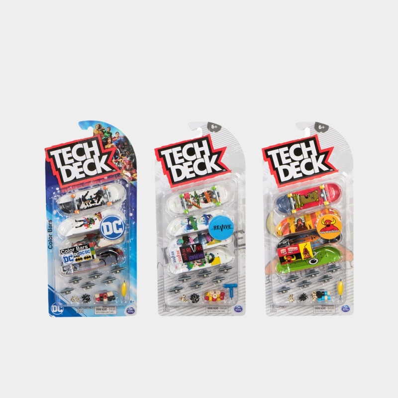 Tech Deck – Delux 4 pack Fingerboard – 96mm – Assorted