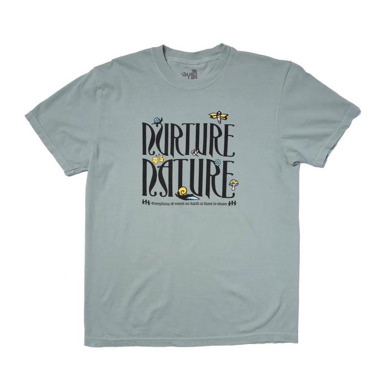 The Quiet Life Nurture Nature Pigment Dyed Tee Bay Green S
