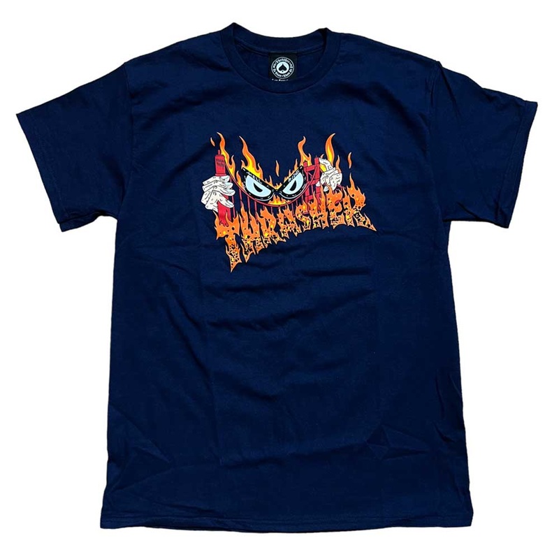 Thrasher Magazine Tee Sucka Free by Neckface T-Shirt Navy SM