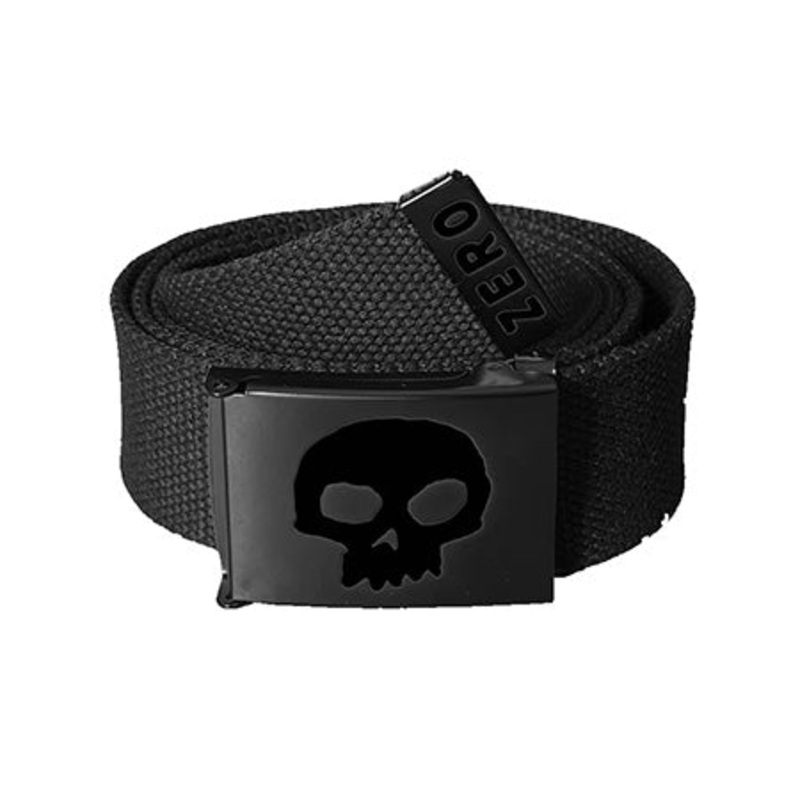 Zero Single Skull Web Belt Black One size fits all