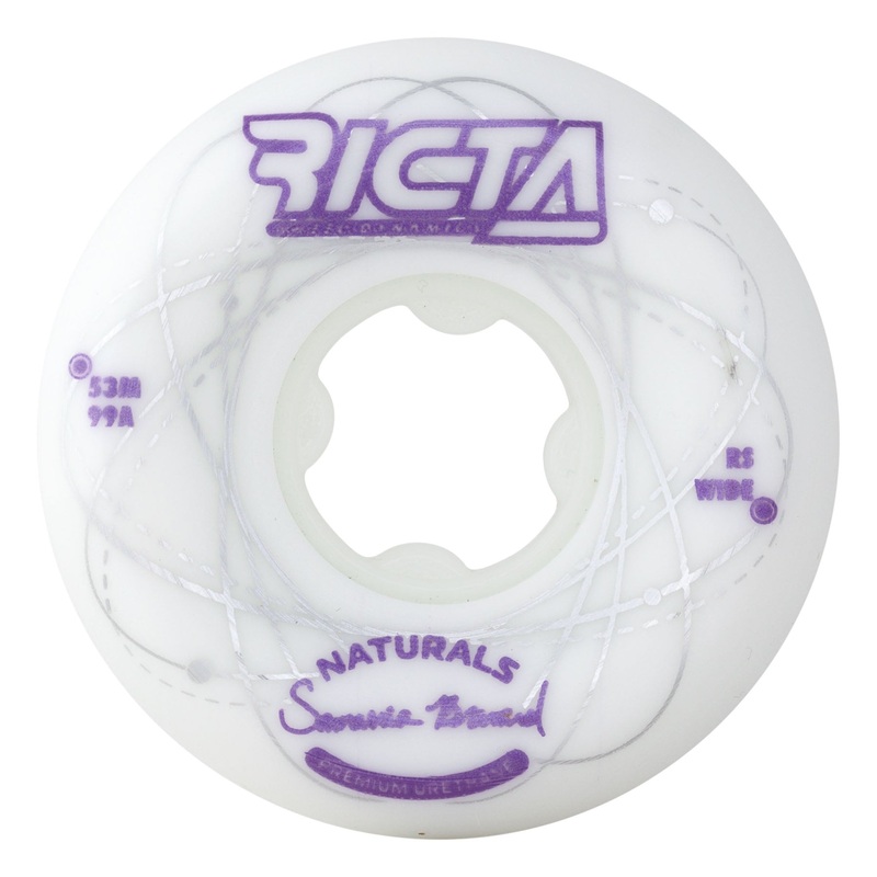 53mm Brevard Orbital Naturals White Purple Wide 99a Ricta Skateboard Wheels White 53mm