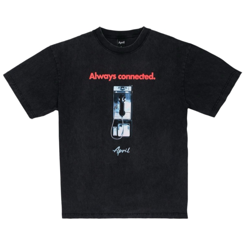 April Always Connected T-Shirt Vintage Black Small