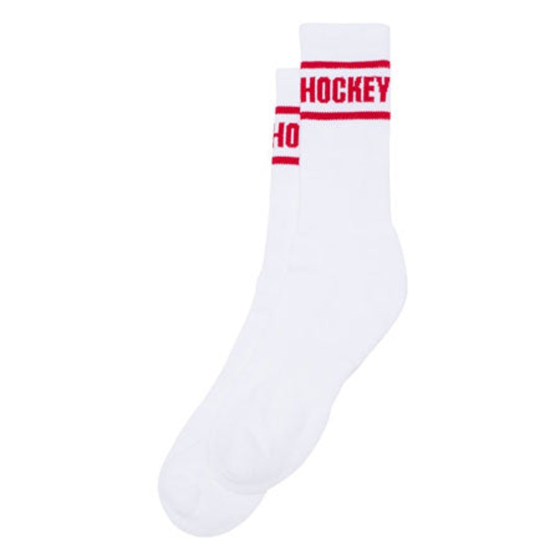 Hockey Hockey Socks White/ Red One size fits all