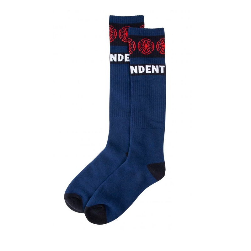Independent Socks Woven Crosses Sock – Blue