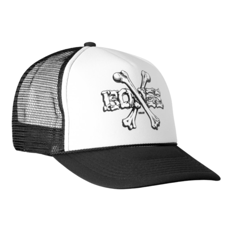 Powell Peralta Cross Bones Trucker Cap – Black/White OS Black
