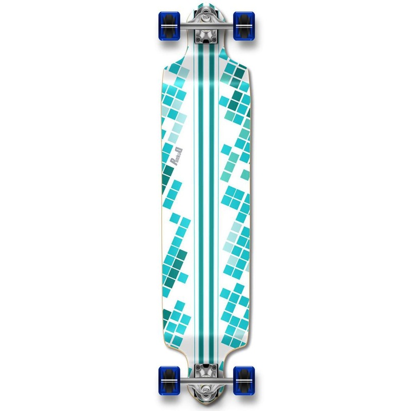 Punked Drop Down White Digital Wave Longboard Complete Complete