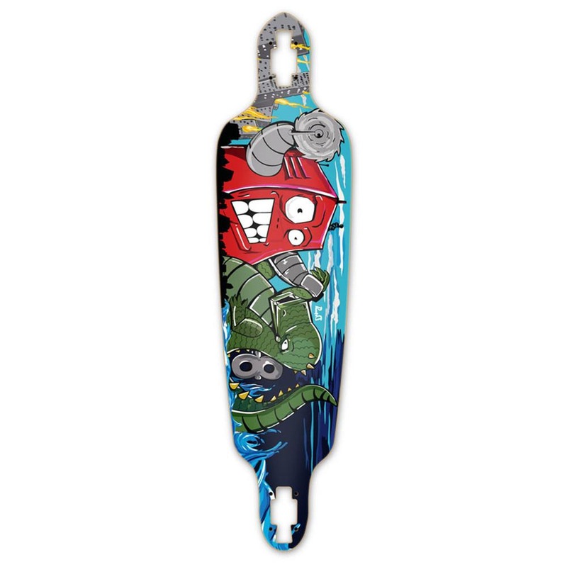 Punked Drop Through Robot Longboard Deck Deck