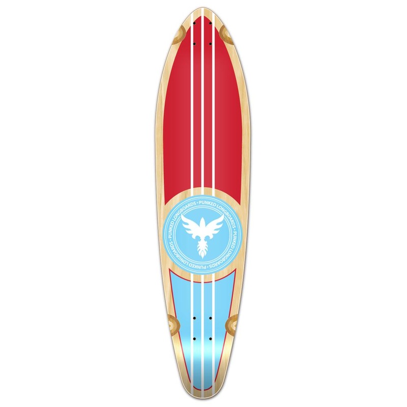 Punked Kicktail Patriot Longboard Deck Deck