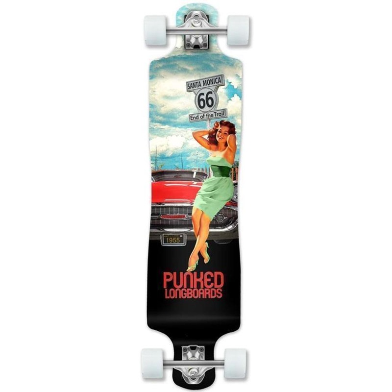 Route 66 Lowrider Double Drop Longboard Santa Monica Complete