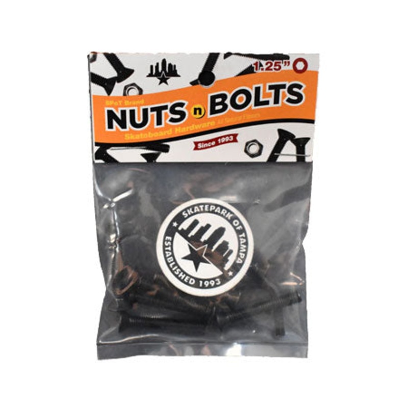 Skatepark of Tampa Nuts N’ Bolts 1.25″ Allen Hardware Black 1.25″