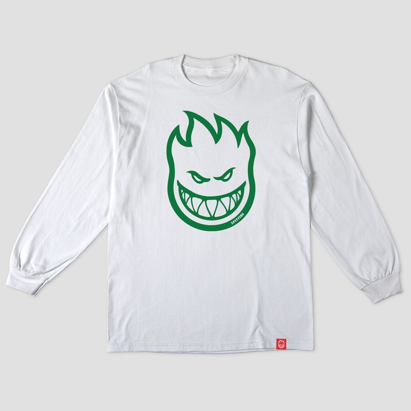 Spitfire Bighead Long Sleeve T-Shirt White / Green Small