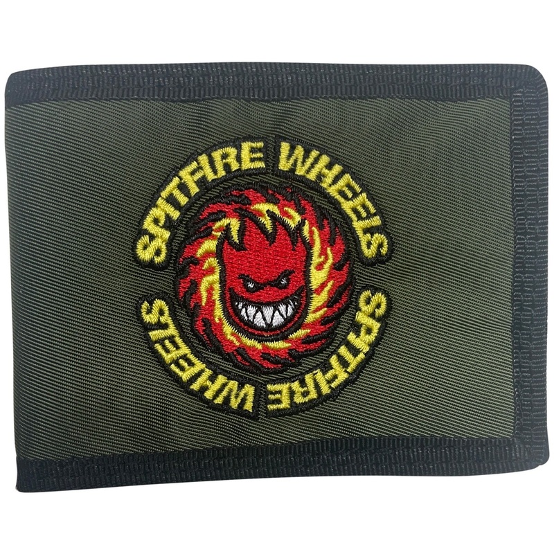SPITFIRE OG FIREBALL BI-FOLD WALLET DARK GREEN OS