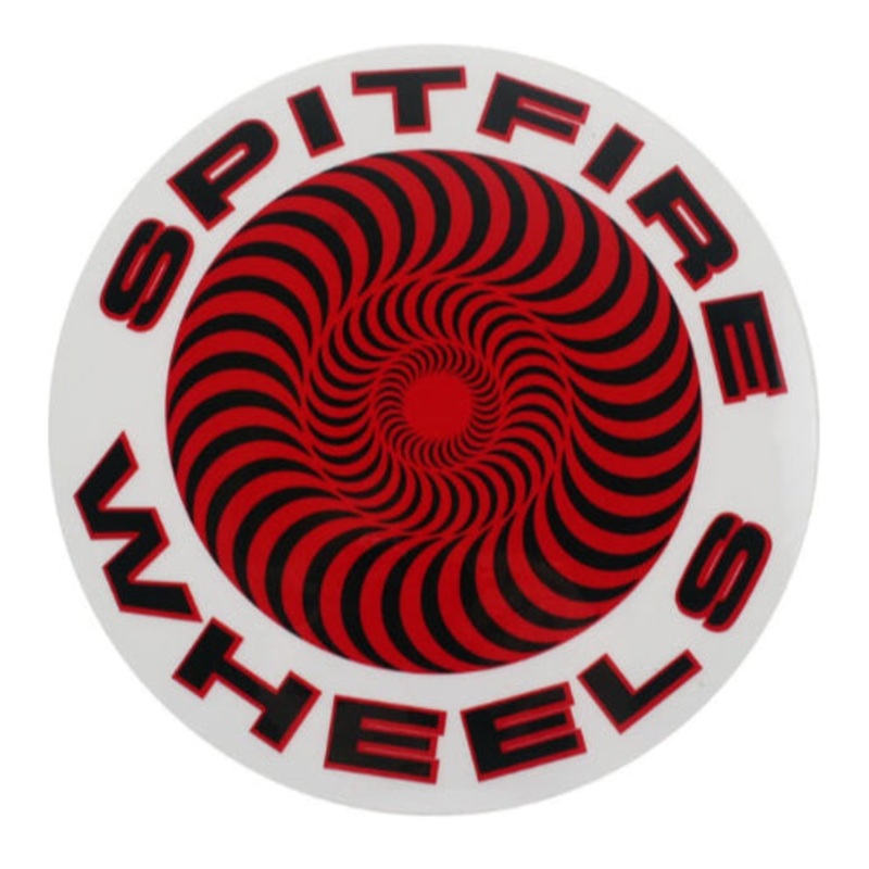 Spitfire Wheels Swirl Sticker 7.5″ Red Swirl