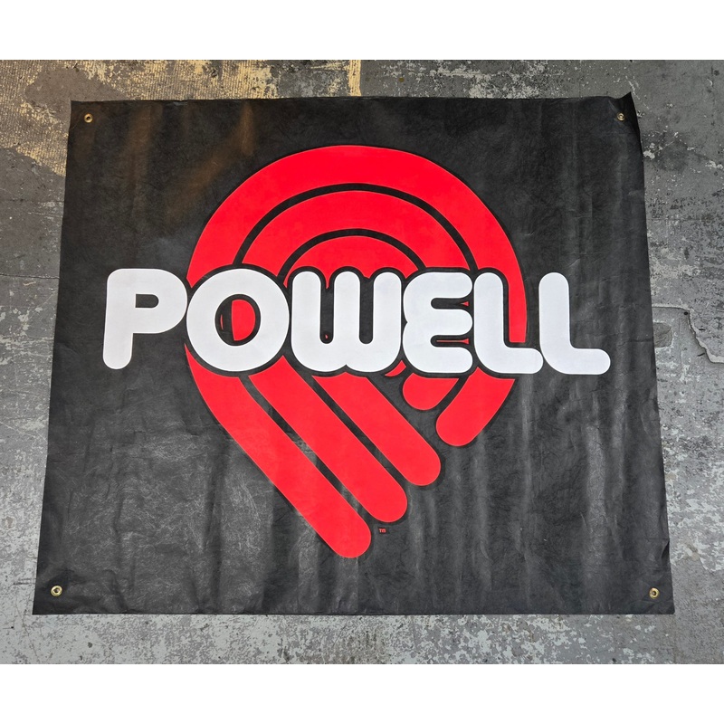 VINTAGE Powell Skateboard logo BANNER – HUGE 45″ x 40″