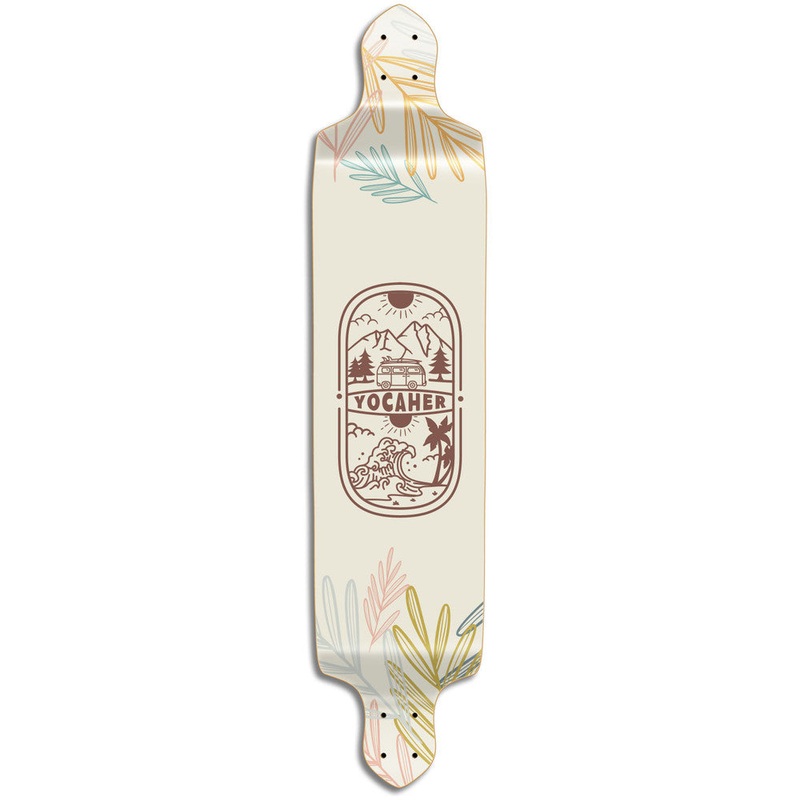 Yocaher Adventure Colored 41.25″ Drop Down Longboard Deck