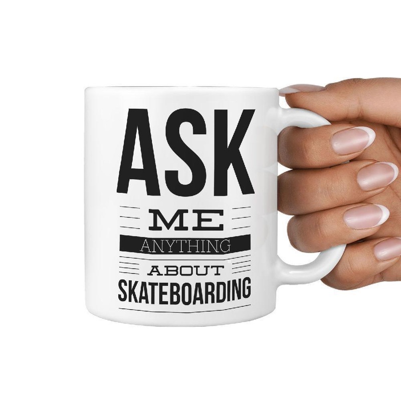 Ask me anything about skateboarding Mug