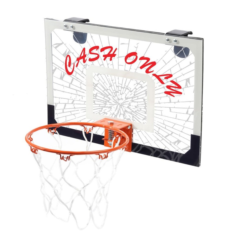 Cash Only Mini Basketball Hoop Clear One Size