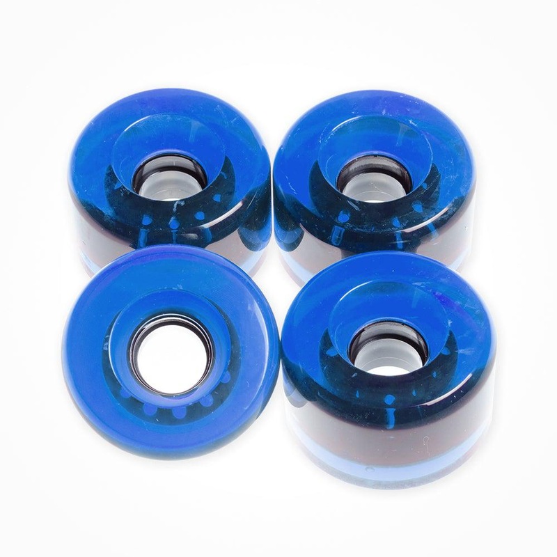 Cruiser Longboard Skateboard Wheels – Clear Blue 63mm x 80a