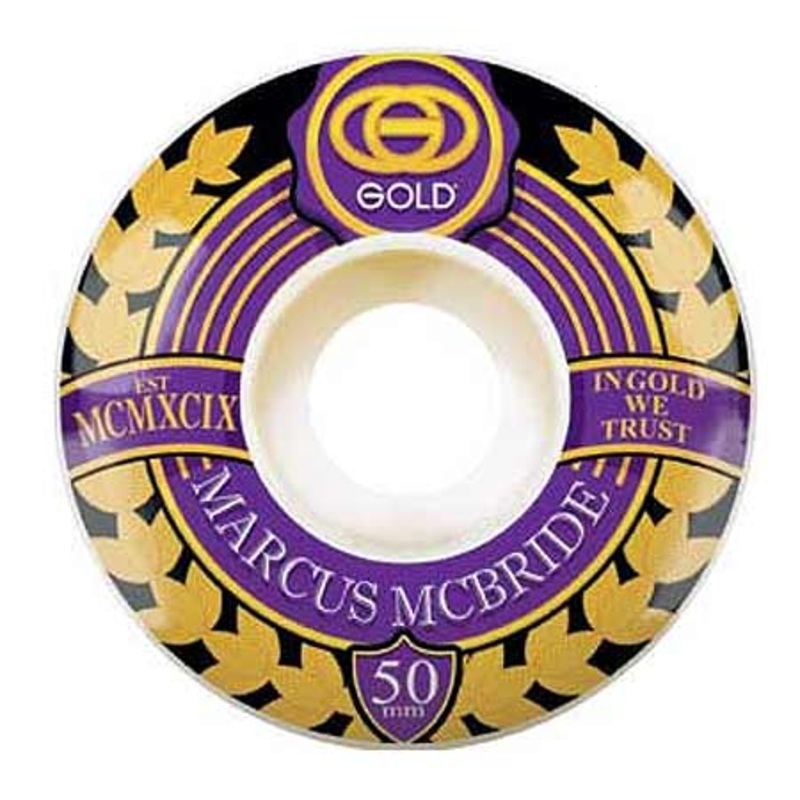 Gold Wheels Marcus McBride Royal Badge Wheels White 50mm