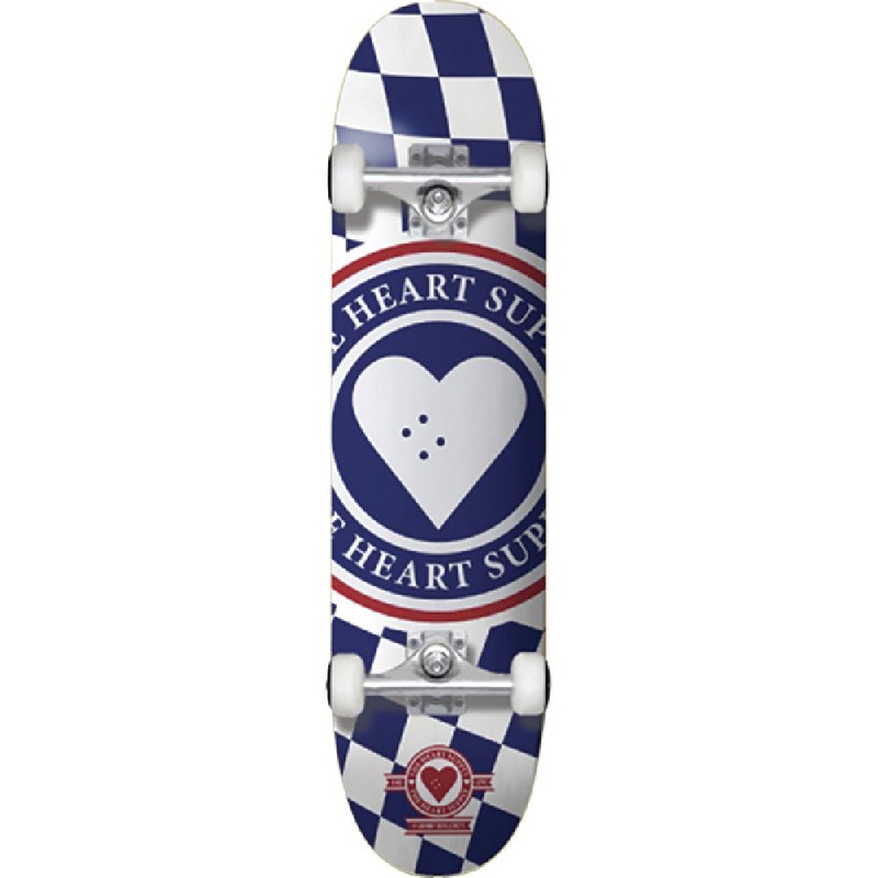 Heart Supply Insignia Check Blue 8.0″ Skateboard Complete