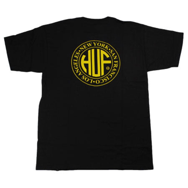 HUF Regional T Shirt Black Medium