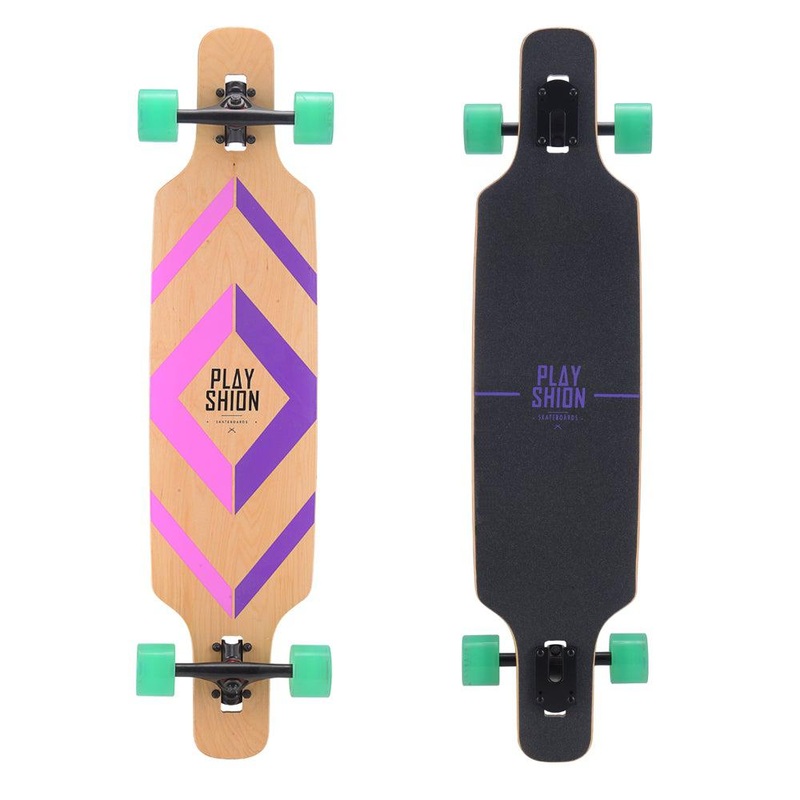 Playshion Purple Pink 39″ Drop Through Longboard Complete