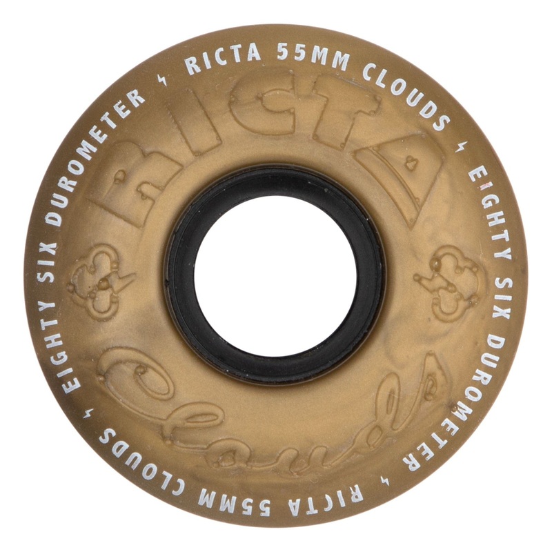 RICTA METALLIC GOLD CLOUDS 55MM 86A SKATEBOARD WHEELS