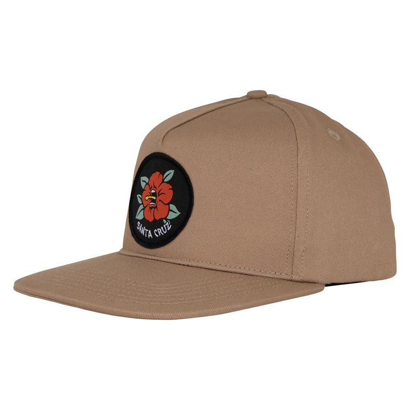 Santa Cruz Screaming Hibiscus Snap-Back Hat Khaki One size