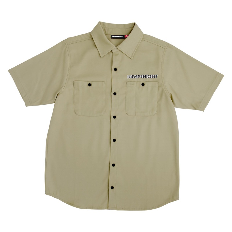 Union Independent Mens Work Shirt Work Blue w/Stripe S