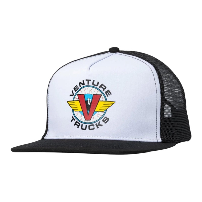 Venture Bloodshot Snapback Hat Black/White OS