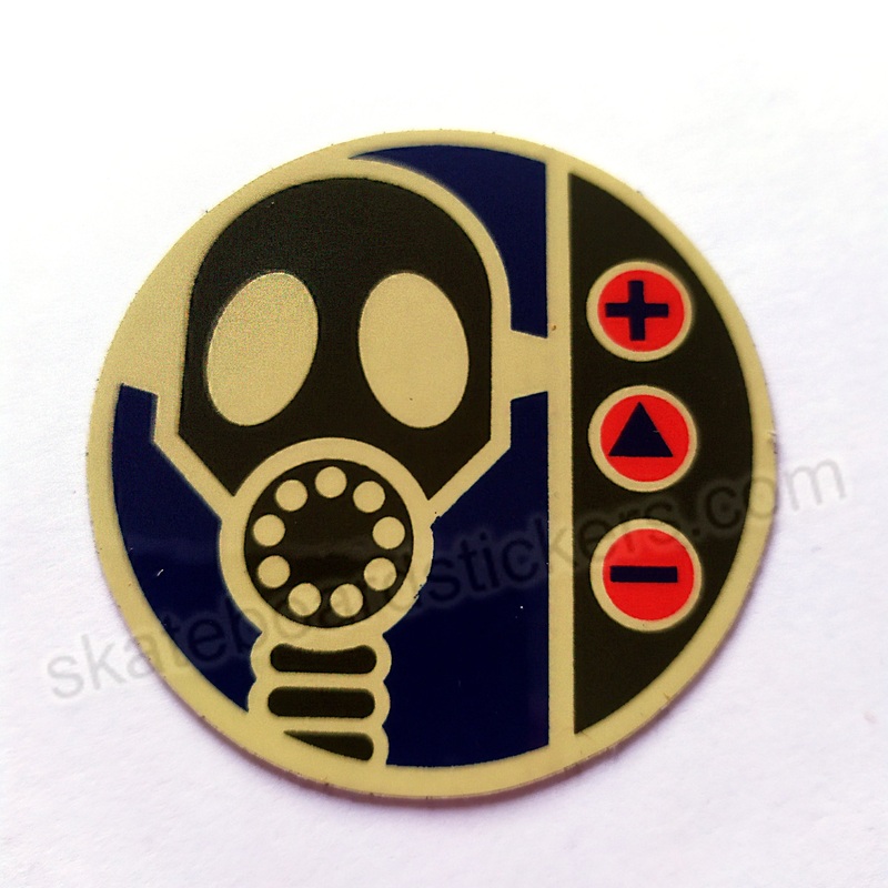 Alien Workshop Skateboard Sticker – Gas Mask – 5.5cm across approx