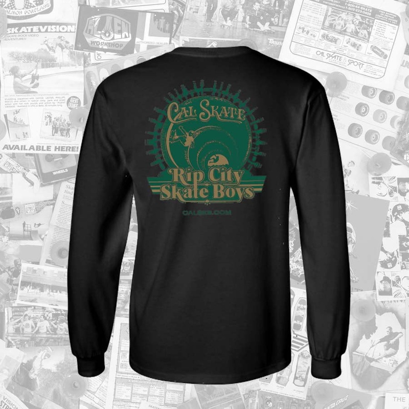 Cal Skate “Rip City Skate Boys- Green/Gold” Long Sleeve Shirt Youth Large