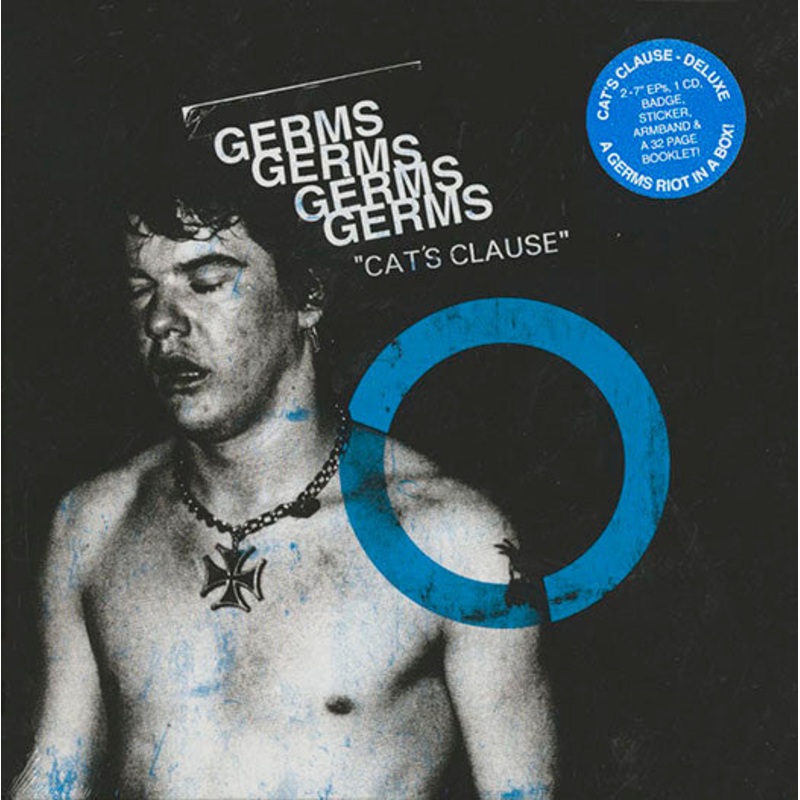 Germs  Cat’s Clause 2×7″ Box Set Vinyl LP Record + CD, Badge, Sticker,