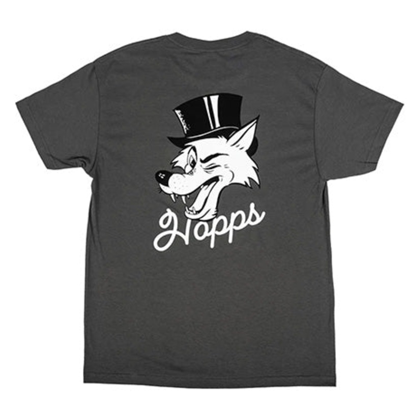 Hopps Wolf T Shirt Charcoal Heather Large