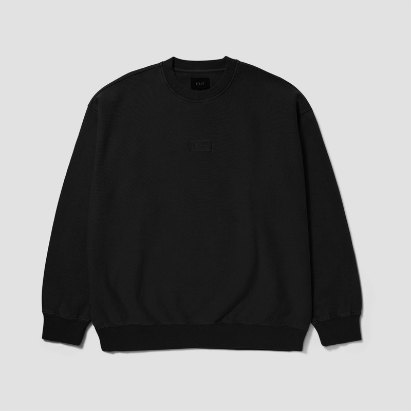 HUF Mason Fleece Crew Washed Black Small