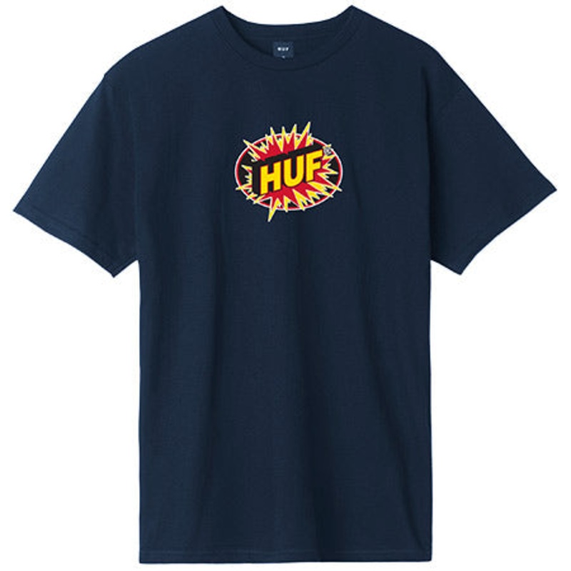 HUF TNT Logo T Shirt Navy Medium