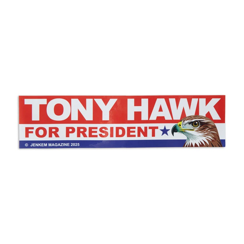 Jenkem Hawk For Prez Bumper Sticker Multicolor 12″