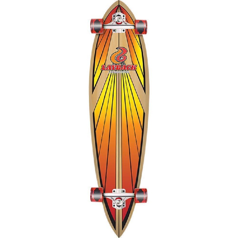 Layback Soulride Red 40″ Pintail Longboard Complete
