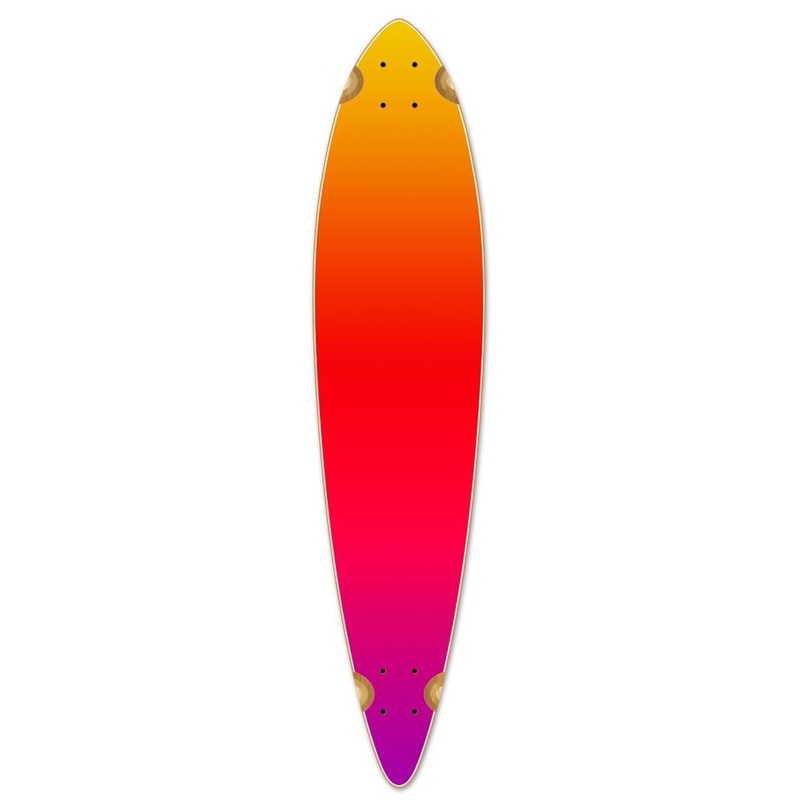 Punked Pintail Longboard Deck – Gradient Pink Deck