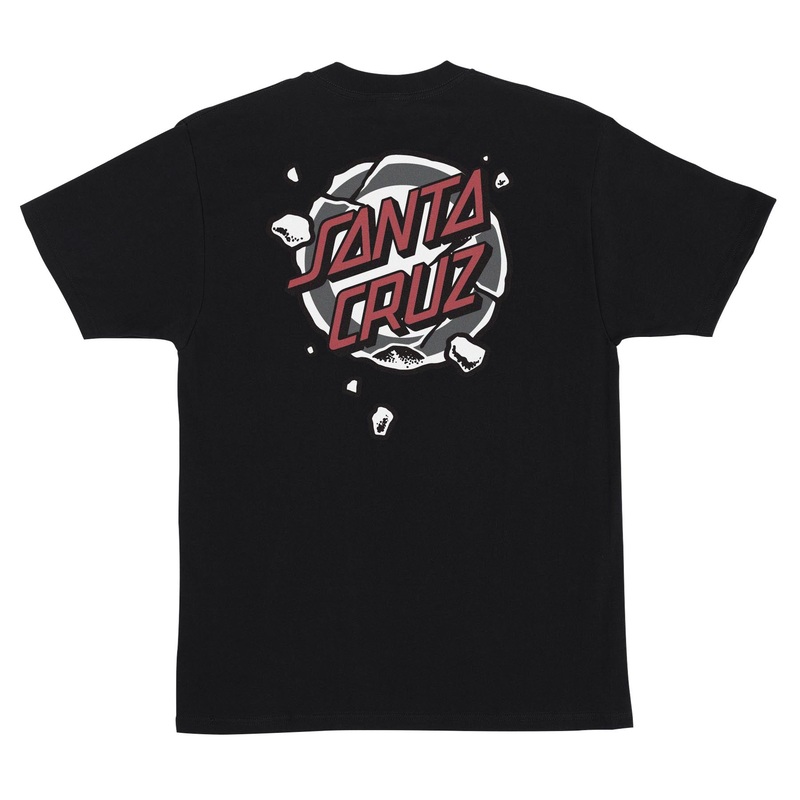 SANTA CRUZ ROSKOPP DESTRUCT DOT STRIPES T-SHIRT Small Black